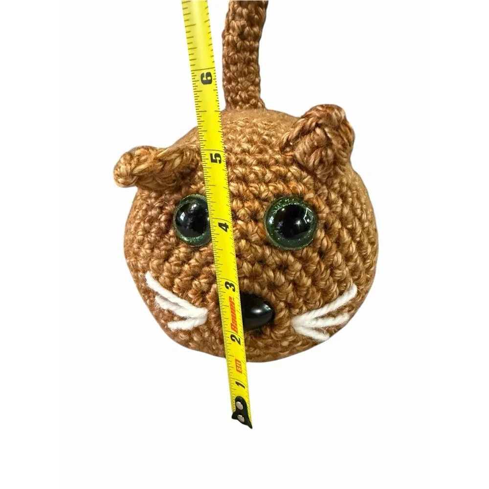 New Handmade Crochet Plushie Cat Kitten brown orange